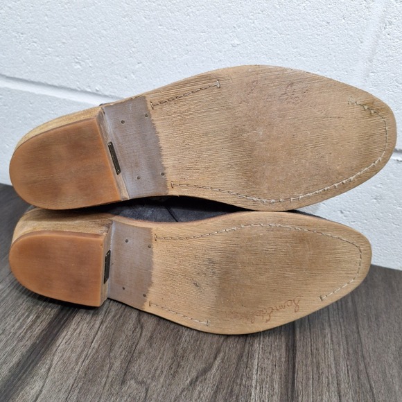 Sam Edelman Western Mercer Grey Suede Boots Side Zip Stacked Heel Women's 9.5M - Picture 10 of 10